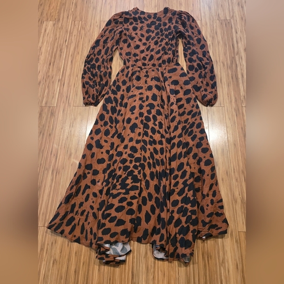 💚 NWOT Megan Renee Leopard Print Maxi Dress - Picture 8 of 10